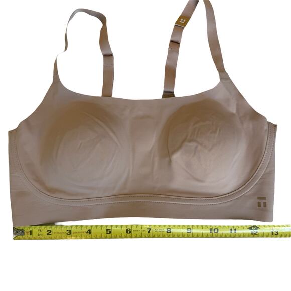 Beige Comfort Smooth Bralette Size Small Pullover Removable Pads Tan Wireless - Picture 4 of 11
